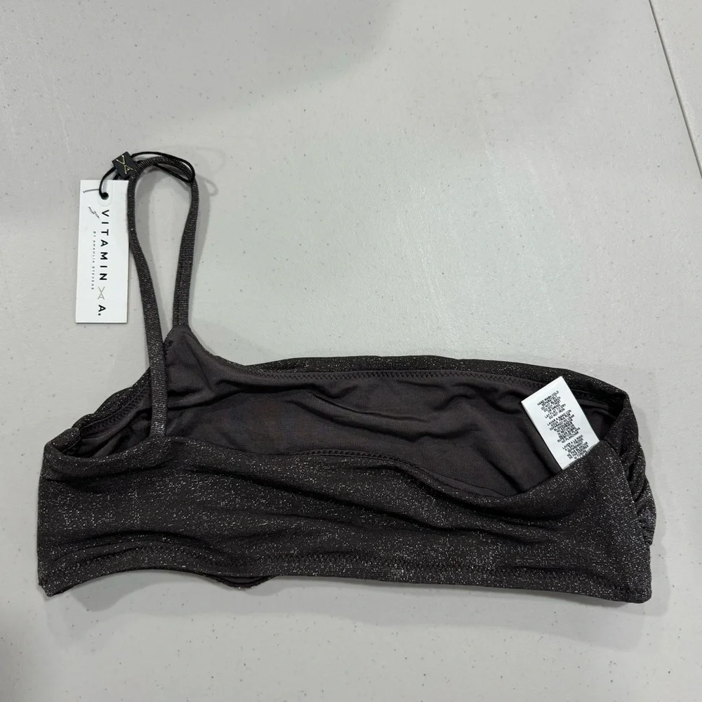 NWT Vitamin A Women One Shoulder‎ Bikini Top Size Small